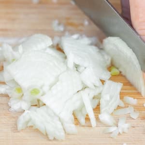 Hackad Lök Fryst