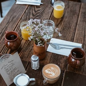 Kaffeservett Vit