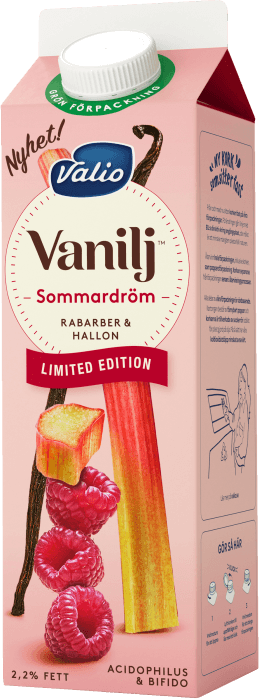 Vaniljyoghurt Rabarber & Hallon