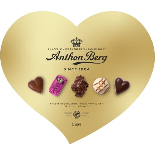 Chokladask Hjärtformad Guldask