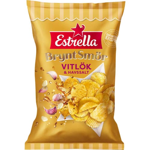 Brynt Smör Vitlök&havssalt Chips