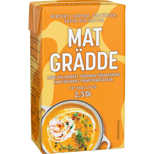Mat Grädde Lång Hållbarhet 10%