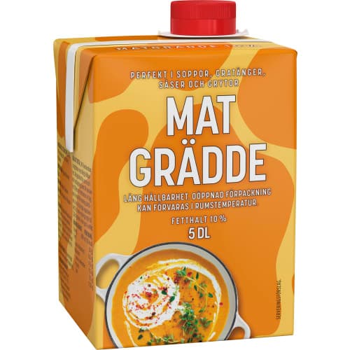Mat Grädde Lång Hållbarhet 10%