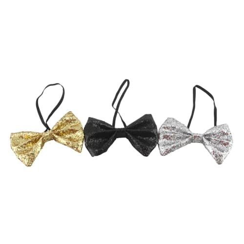 Glitter Fluga Guld Silver Svart