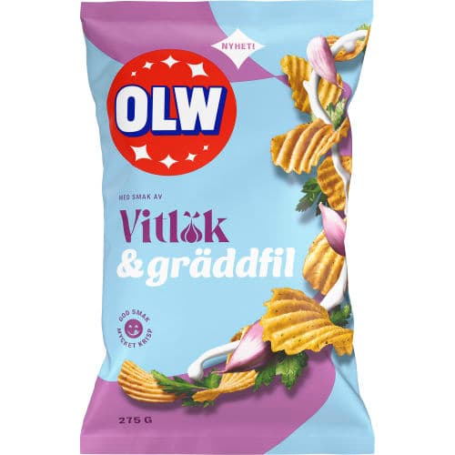 Potatischips Chips Vitlök/Gräddfil