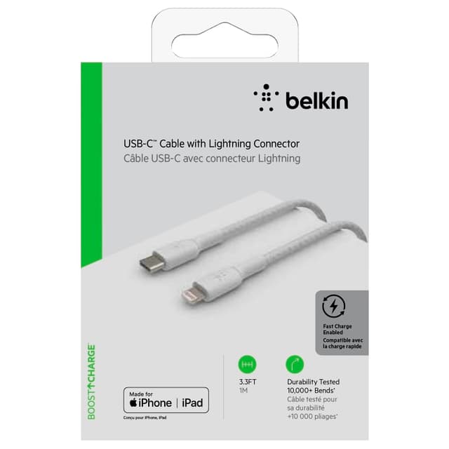 Lightning till USB-C Vit
