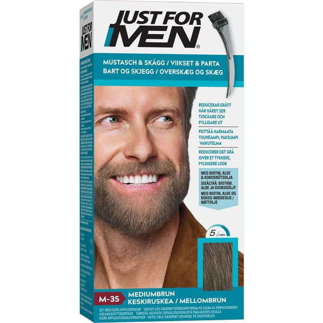 Mustasch & skäggfärg Medium brun