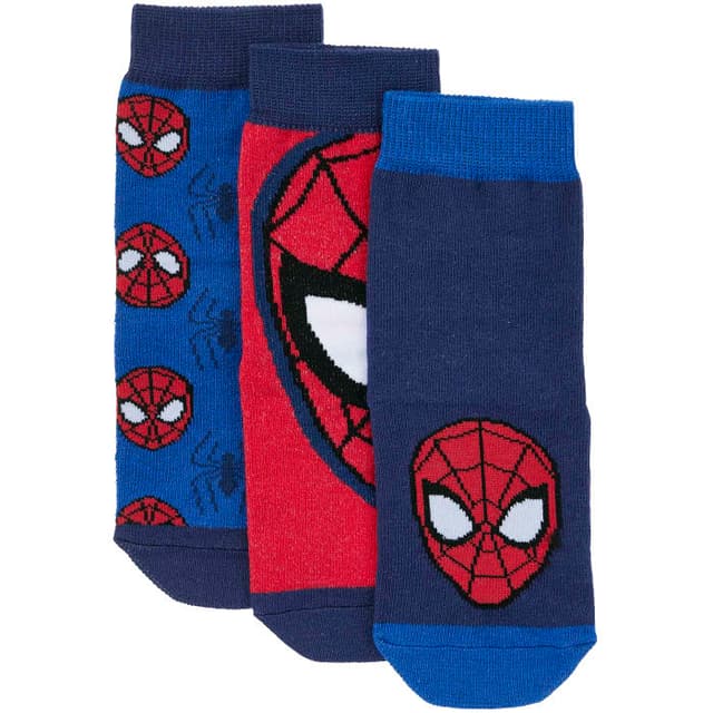 Socka Spiderman blå 25-3ackers