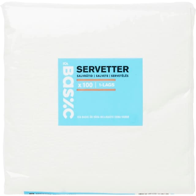 Servett Vit 100-p ICA
