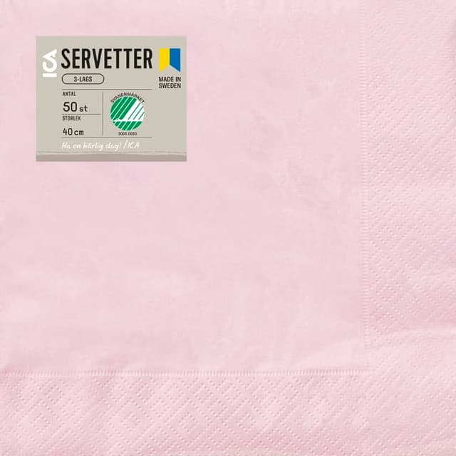 Servett Ljusrosa 50-pack Home