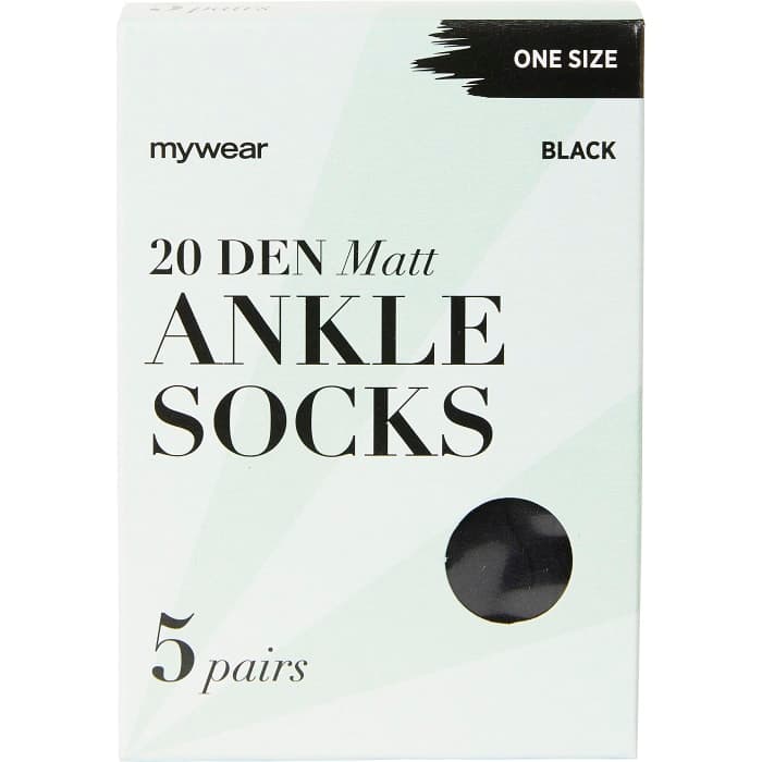 Ankelsocka 20D Black One Size