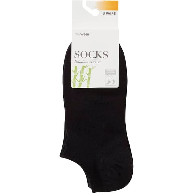 Strumpa Bambu Hidden Svart stl41 3-p