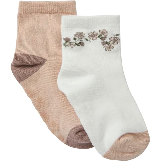 Socka Osby vit m blommor 22/24