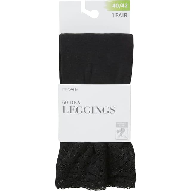 Leggings Capri Spets sv 36/38
