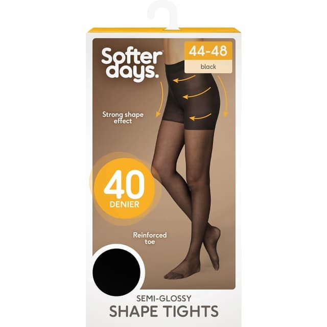 Strumpbyxa Shape Svart 40den 44-48 1-p Softer Days