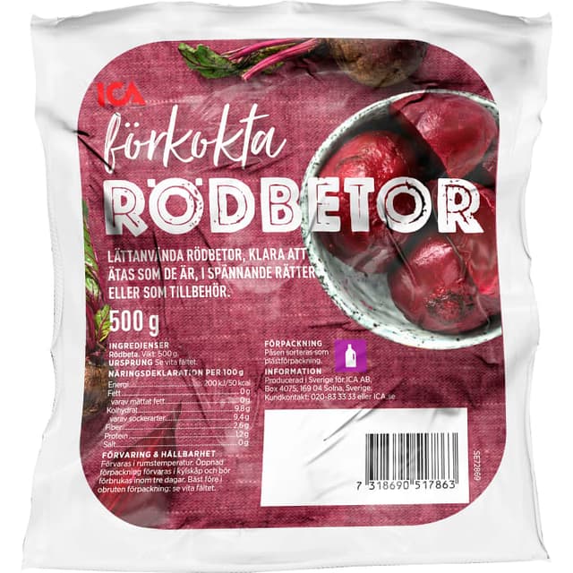 Rödbetor förkokta