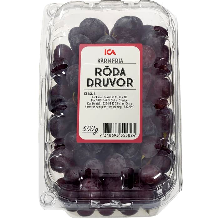 Druvor Crimson Röda kärnfria