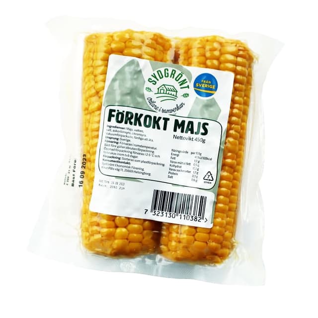 Majs förkokt