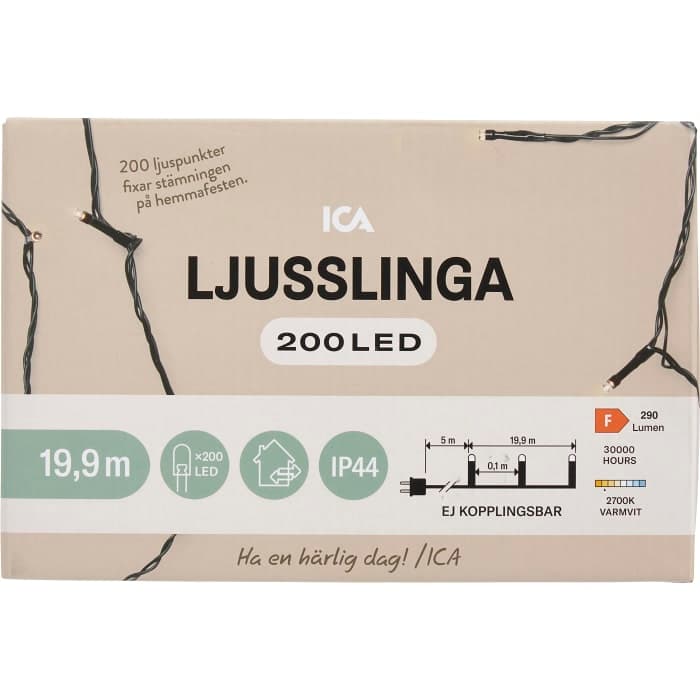 Ljusslinga 200LED 20m ICA