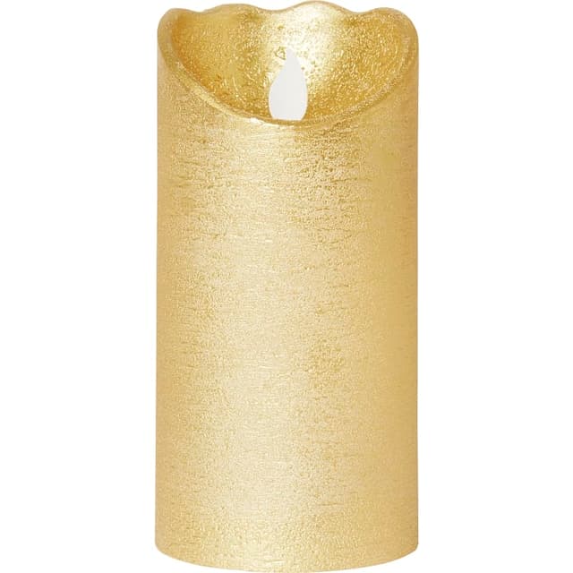 Blockljus Timer LED Guld