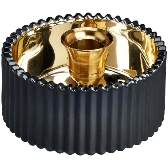 Ljusstake svart guld