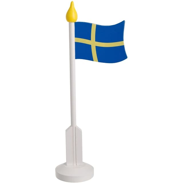 Svensk flagga med fot