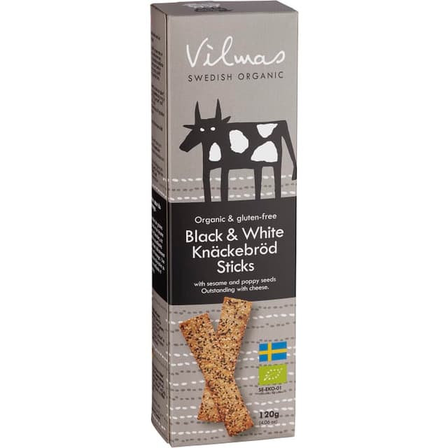 Svart & vit knäckesticks Ekologisk