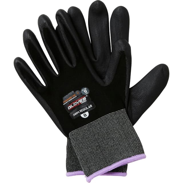 Arbetshandske Grips Svart Stl 10