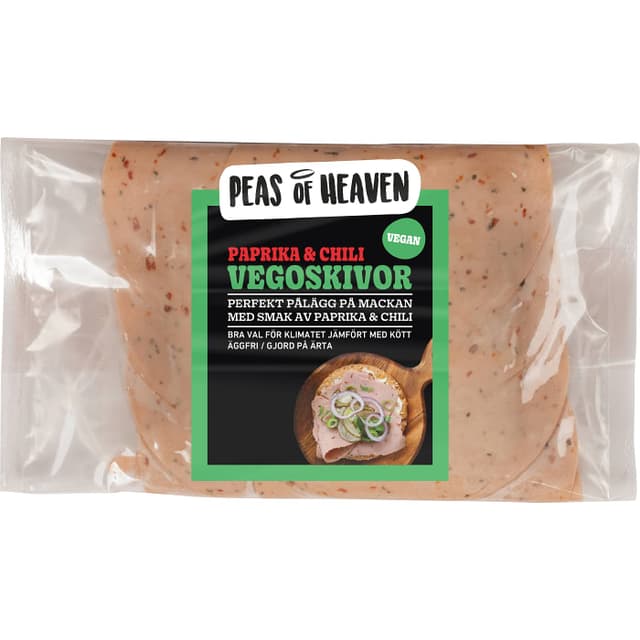 Pålägg vegoskivor paprika chili