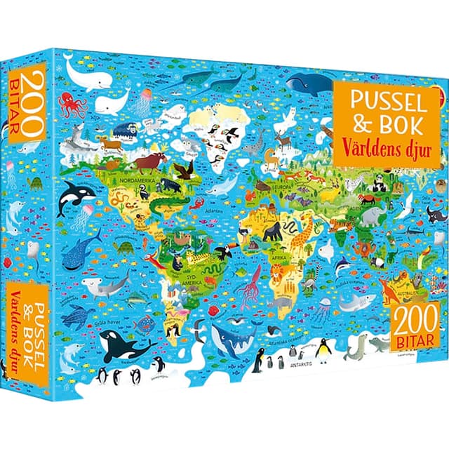 Pussel & bok: Världens djur