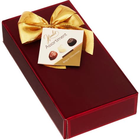 Pralinask Röd Metallic Guldregn