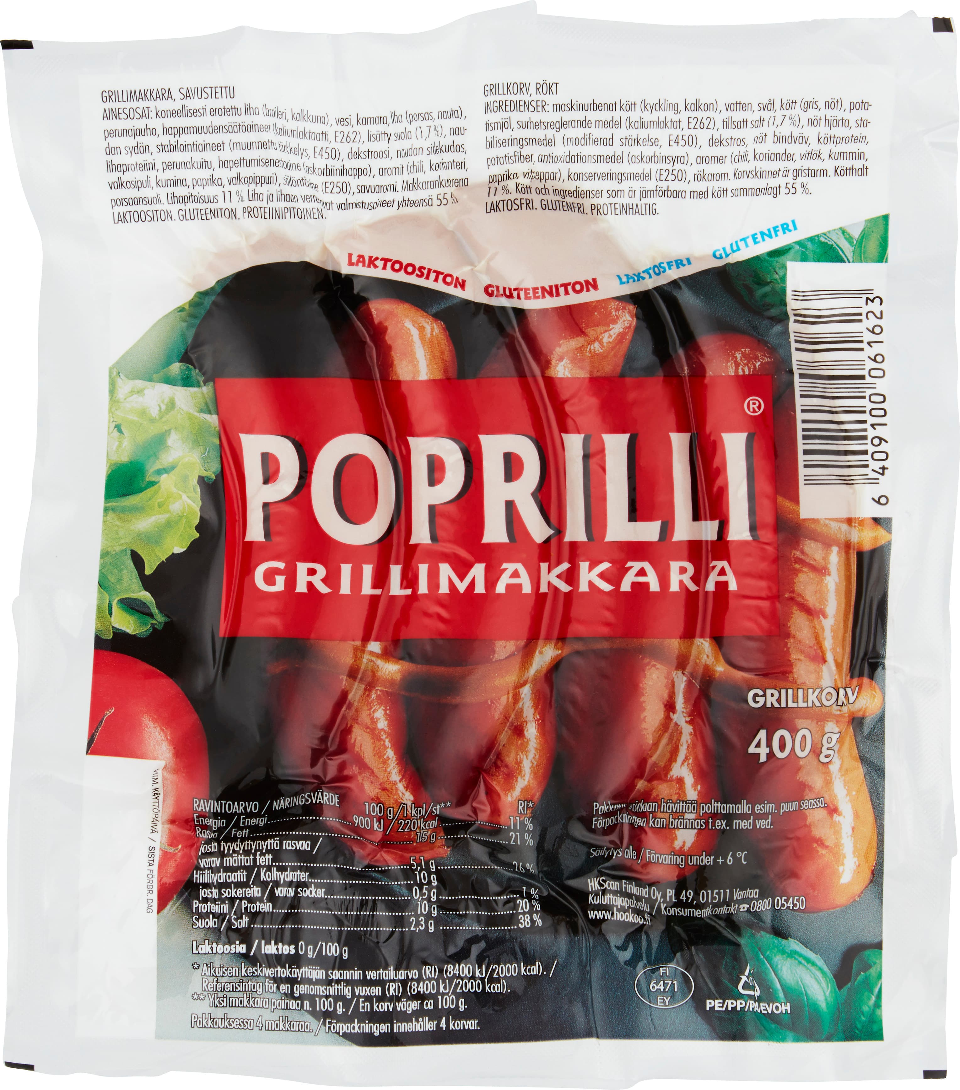 Grillkorv Poprilli