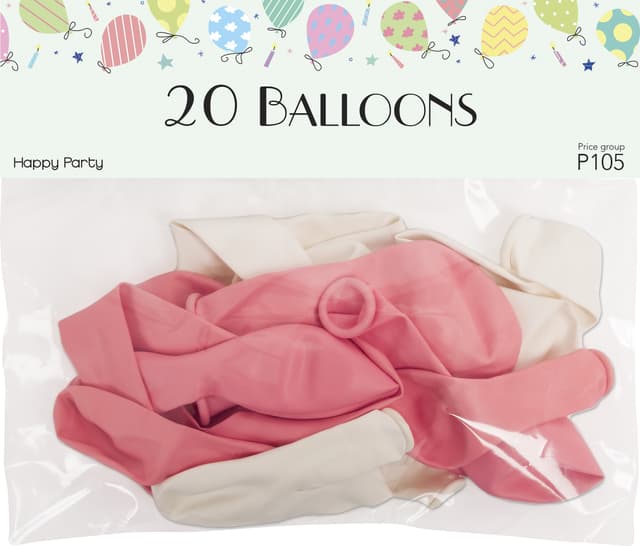 Ballonger Rosa/Vit