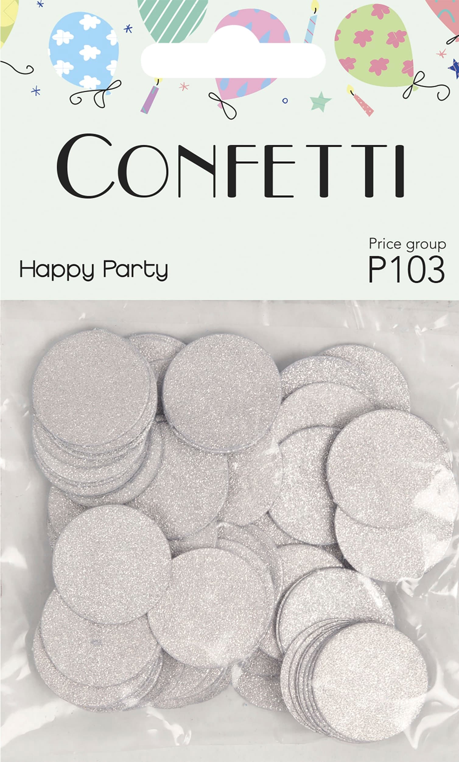 Konfetti Runda/Silver