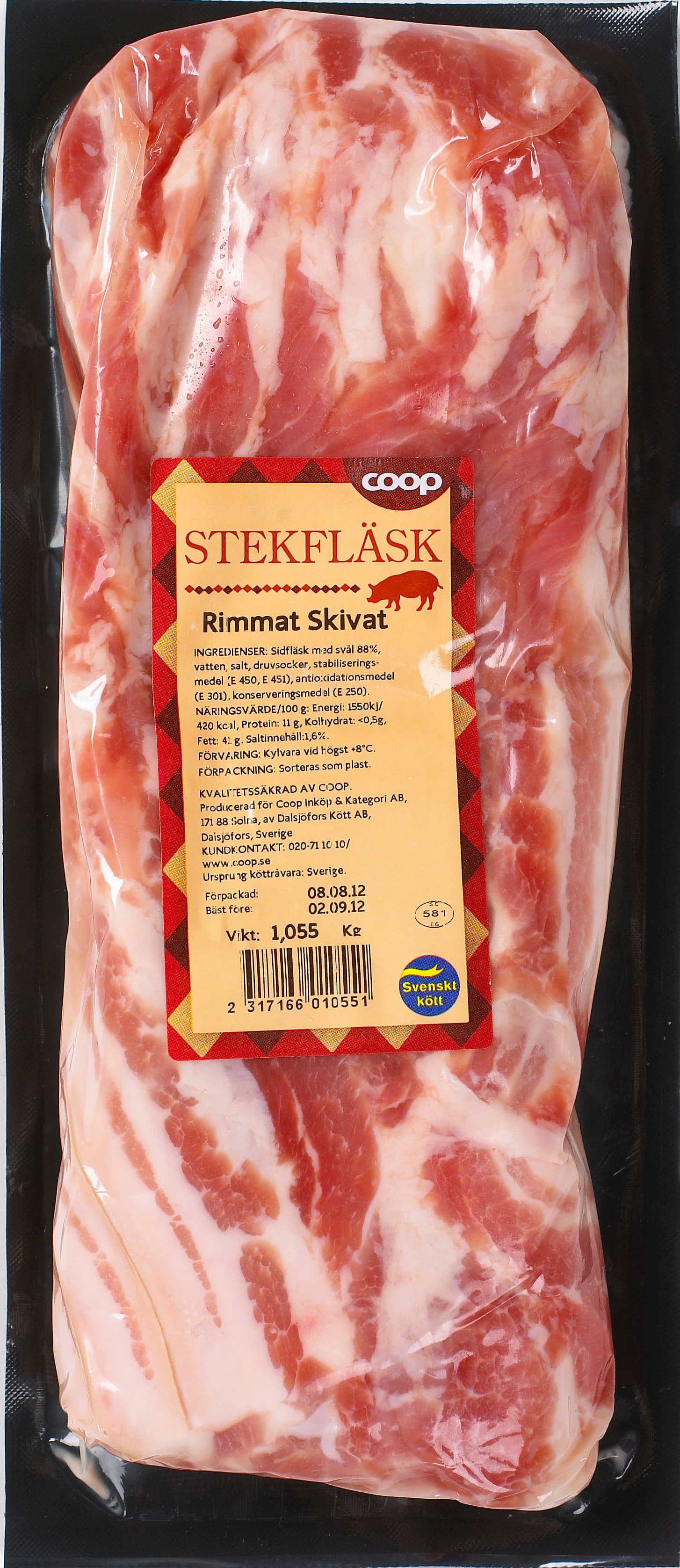 Stekfläsk Rimmat Skivat