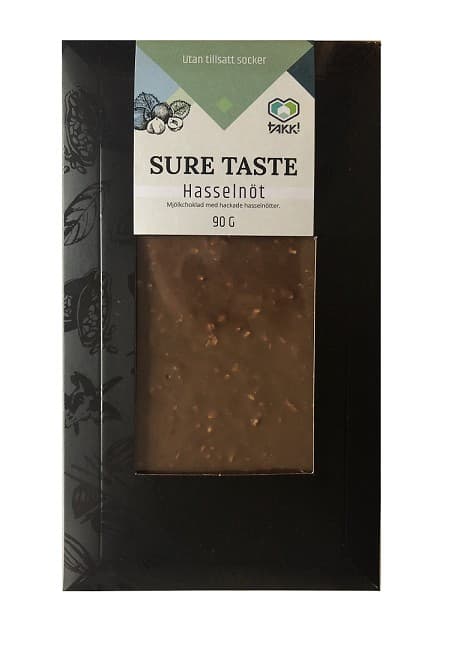 Mjölkchoklad med hackade hasselnötter