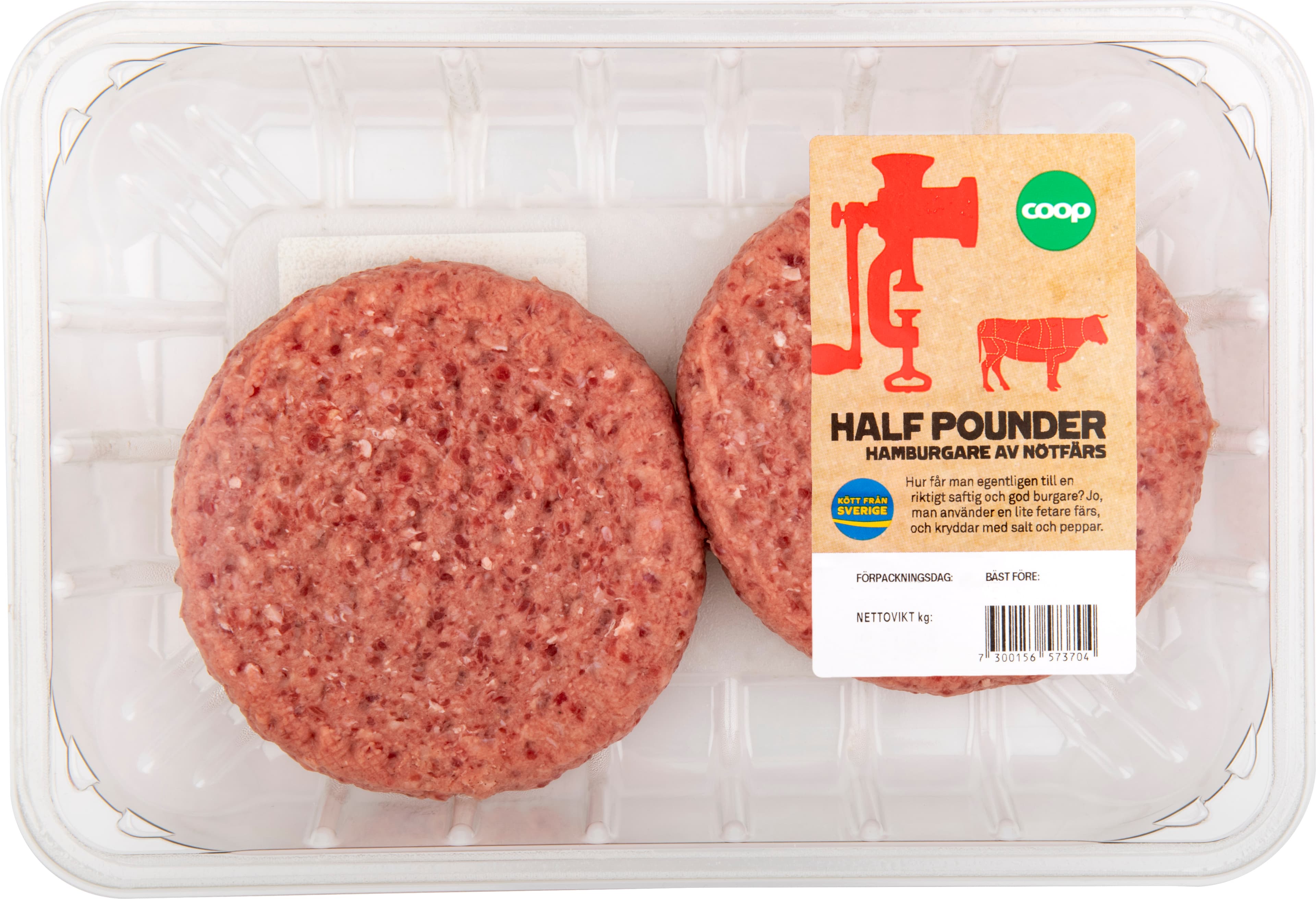 Hamburgare Half Pounder 2-p