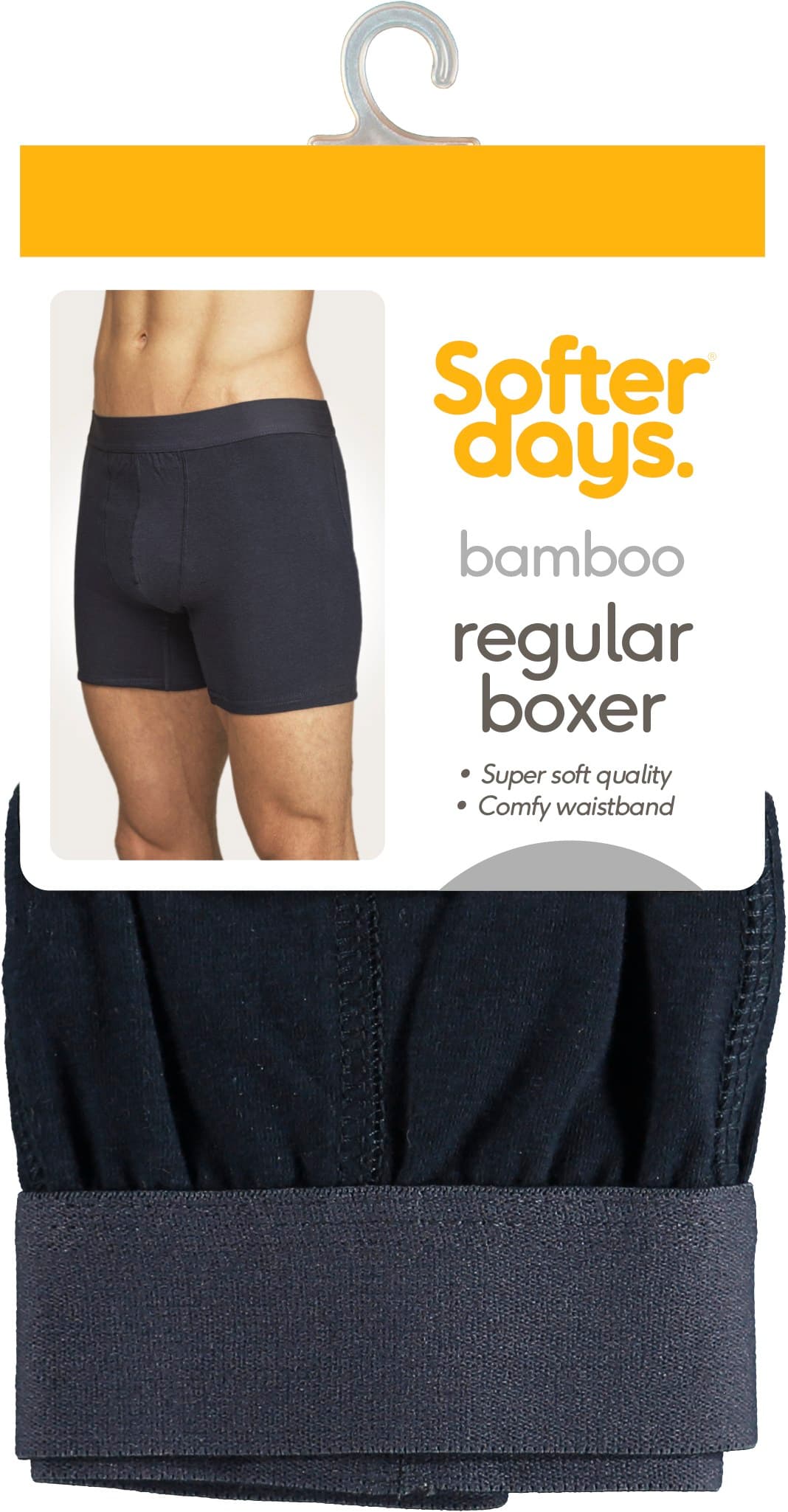 Herr Boxer Enfärgad Bambu Navy XL