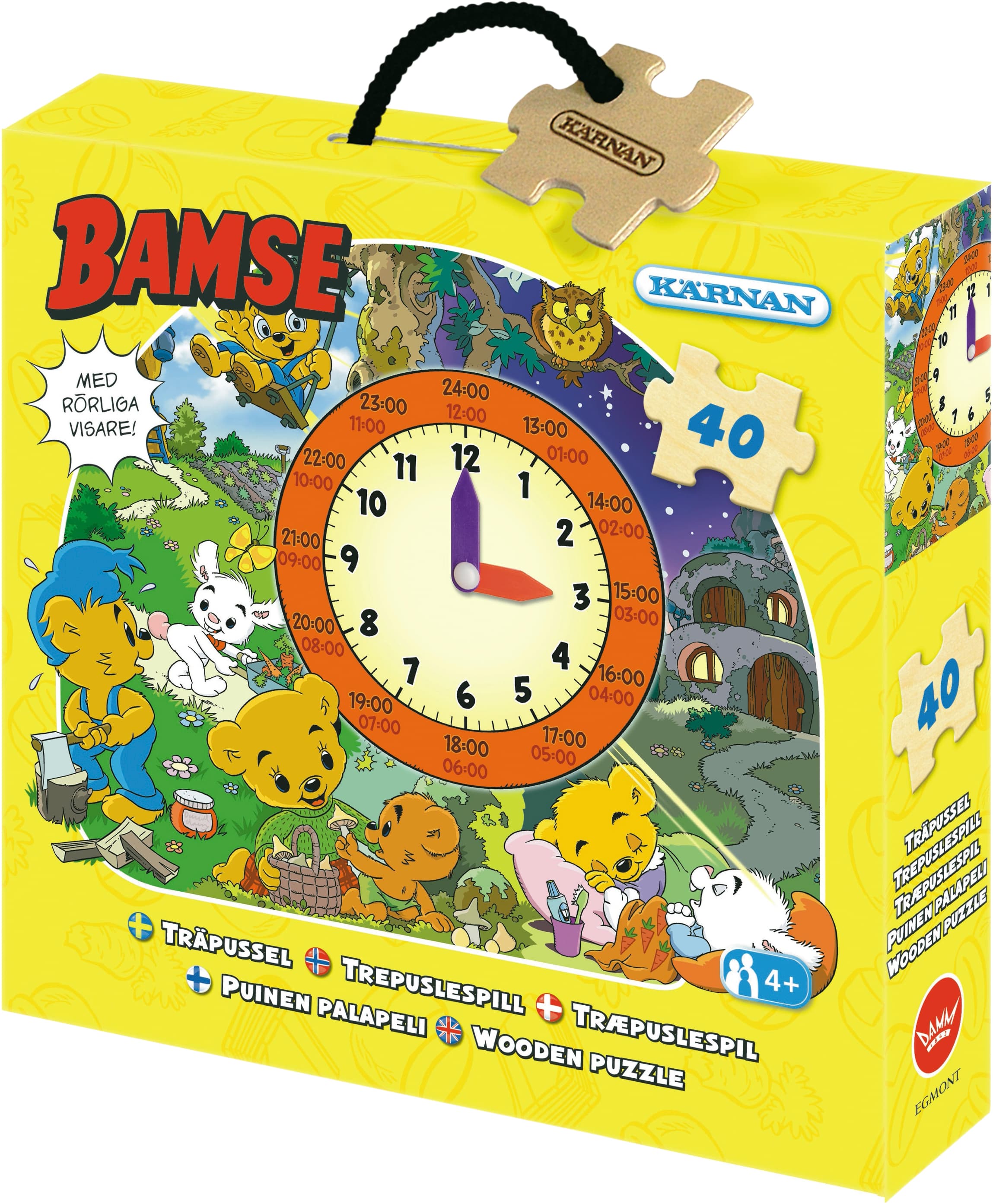 Pussel Bamse Klockan Ask