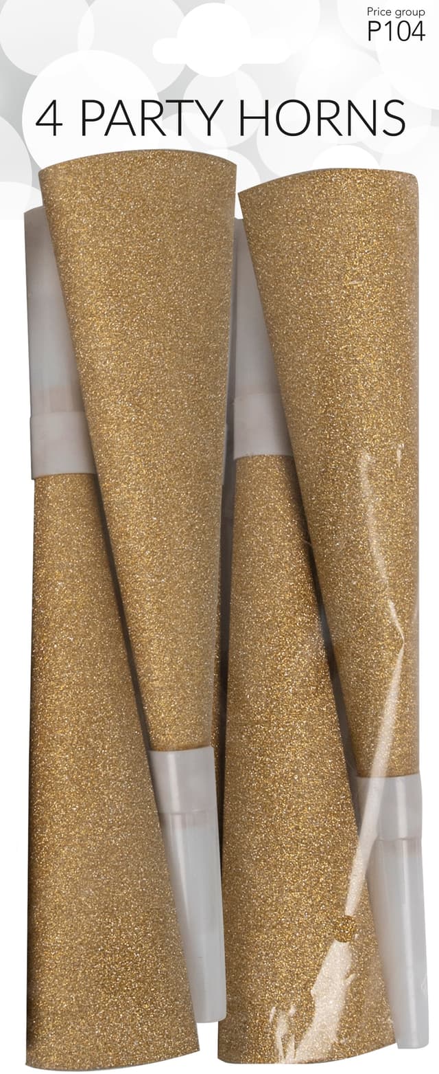 Partytutor Guld/Glitter 4-pack