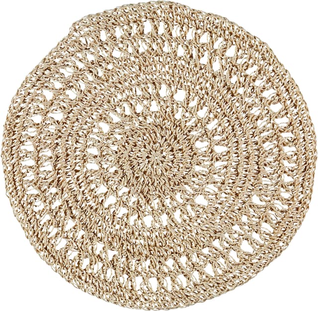 Tallriksunderlägg Crochet Beige