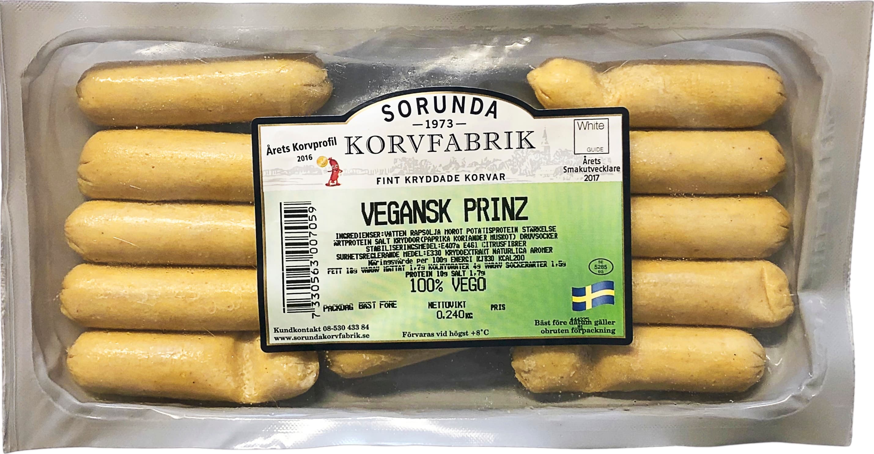 Prinskorv Vegan