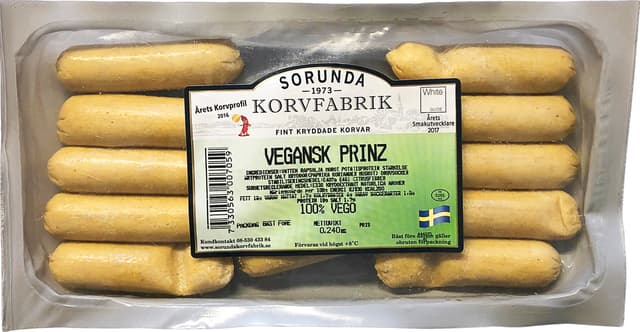Prinskorv Vegan