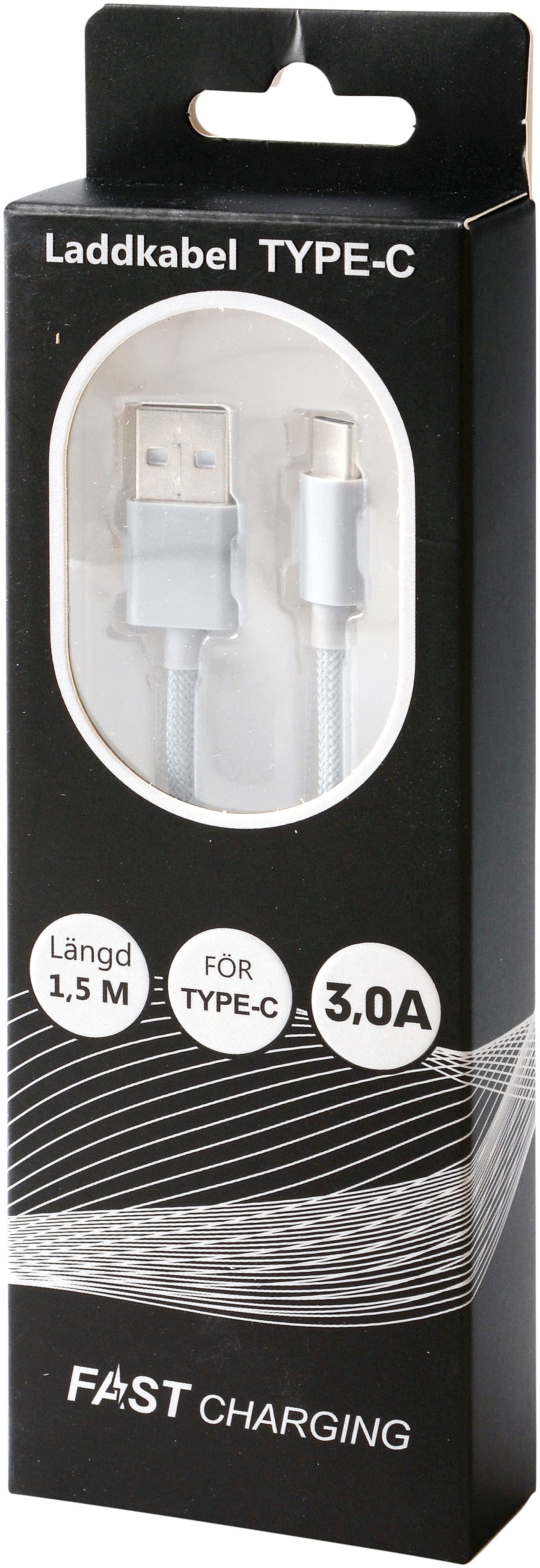 Laddkabel Textil TypC