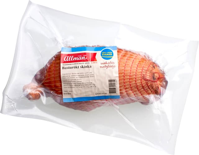 Basturökt Skinka Nätad