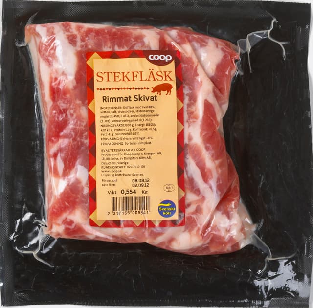 Stekfläsk Rimmat Skivat