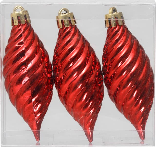 Julkula Droppformad Röd 3-pack