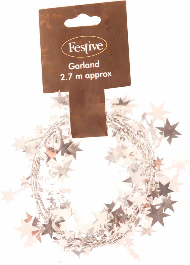 Girlang Silver Stjärnor 2,7m