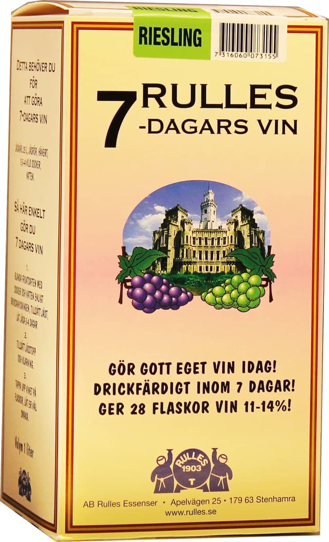 Vinsats Riesling 7 Dagars