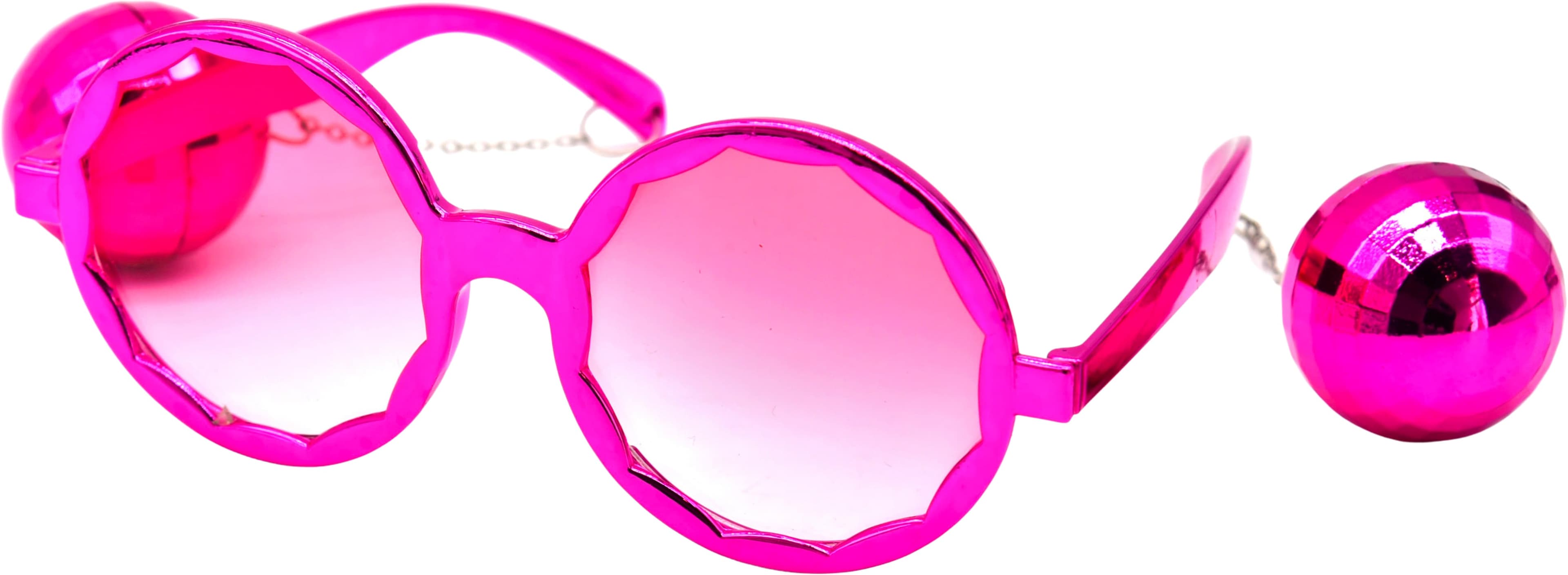 Partyglasögon M Discokulor Rosa